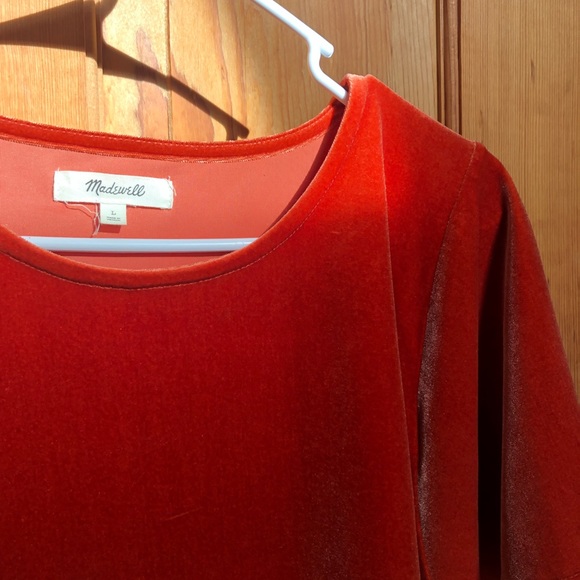 Madewell Women’s Flowy Velvet Blouse size large - Picture 3 of 3